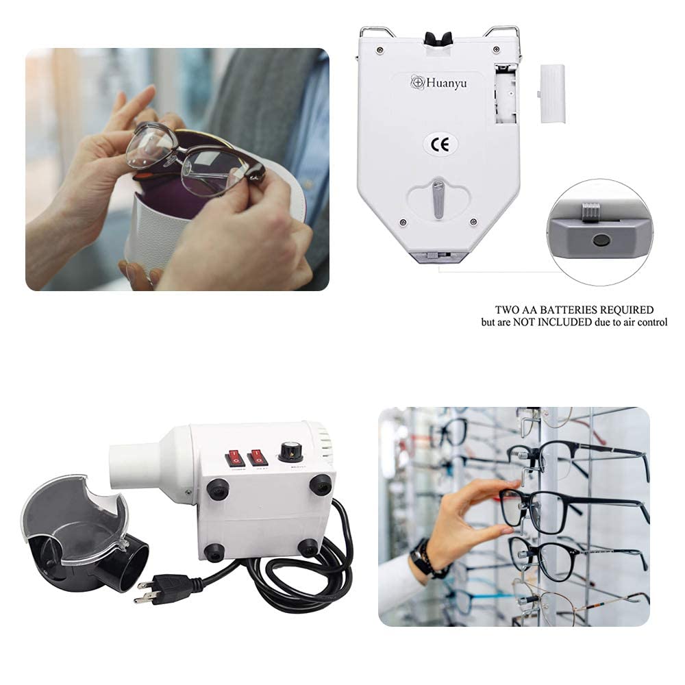 Huanyu Optical Digital Pupilometer 45-82mm PD Meter+70-130℃ Frame Warmer Eyeglass Frame Heater