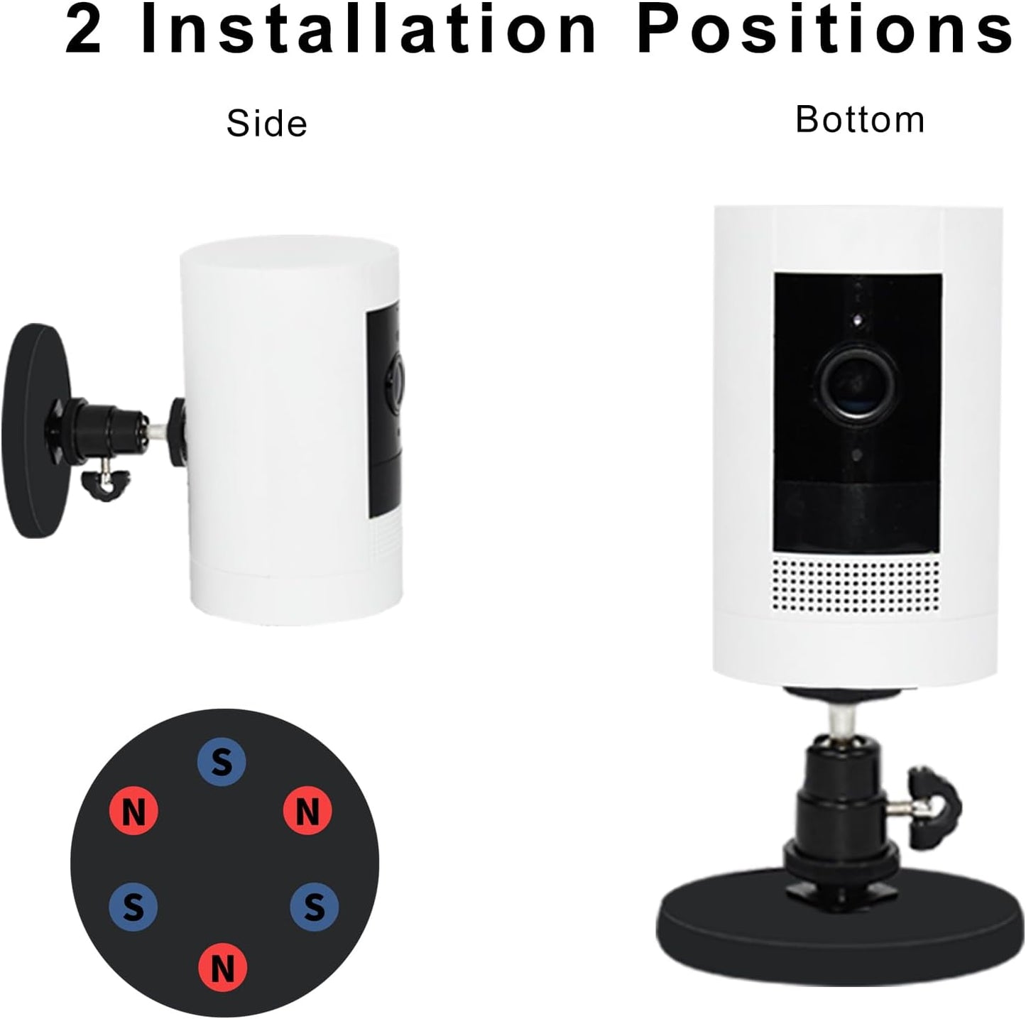 VVHOOY 2Pack Battery(2nd, 3rd), Magnetic Camera Mount Compatible with Ring Stick up Cam Ring Outdoor Cam Plus,Outdoor