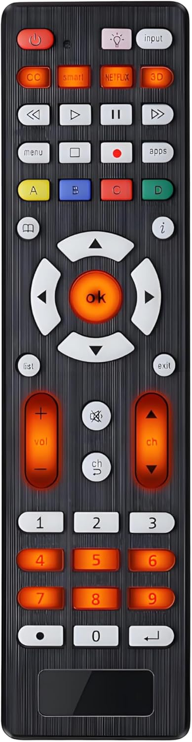 VEPRAG 3D Universal TV Remote Replacement Compatible for Most Brands LED LCD HDTV Smart TV Remote Control