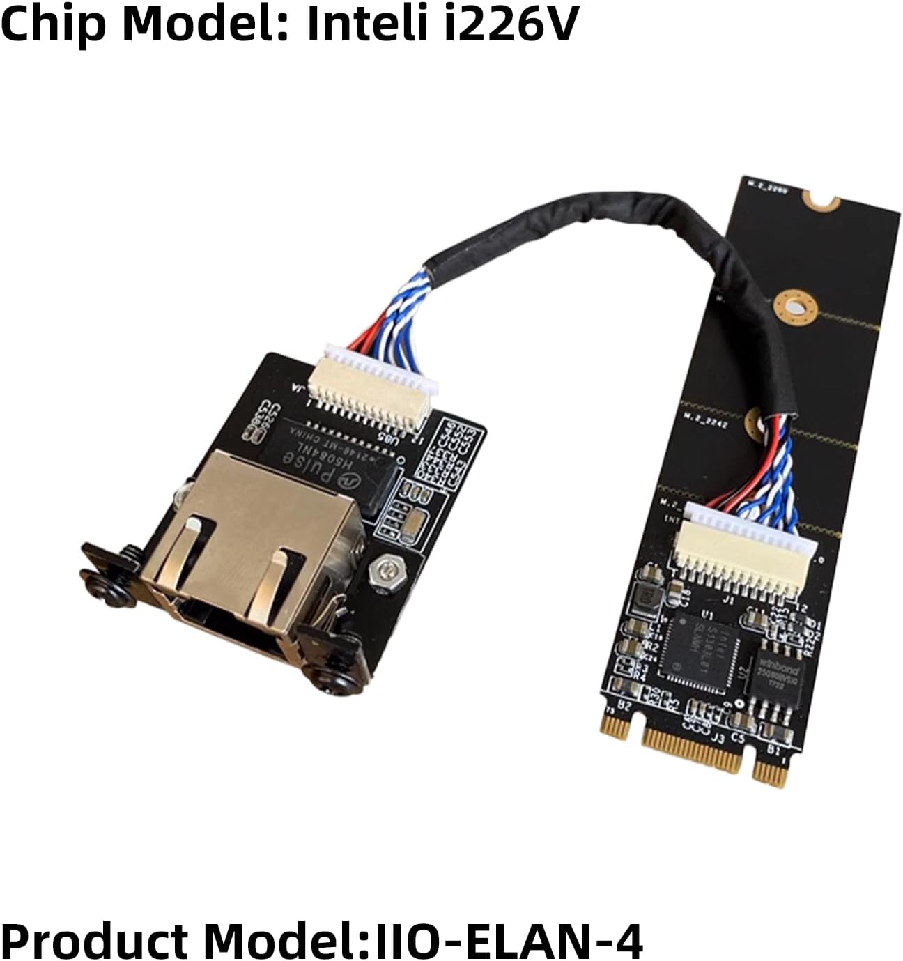 youyeetoo M.2 2.5 X1X86 i226 2.5G Card10/100/1000/2500 RJ45 2230 A E Key to Gigabit Ethernet,Support SBC, Intel