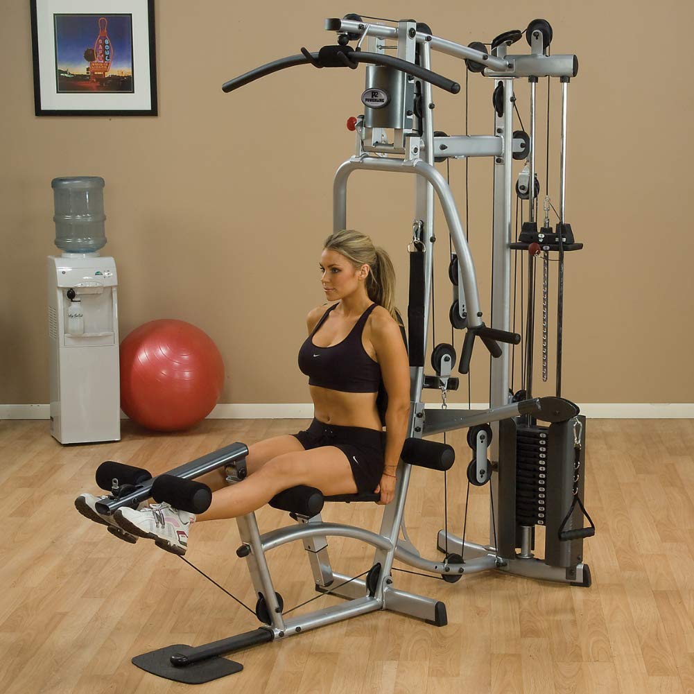 Body-Solid Powerline (P2LPX) Multi-Station Single Weight Stack Home Gym Machine, Arm & Leg Strength Training Functional Exercise Workout Station for Weight Lifting and Bodybuilding with Leg Press