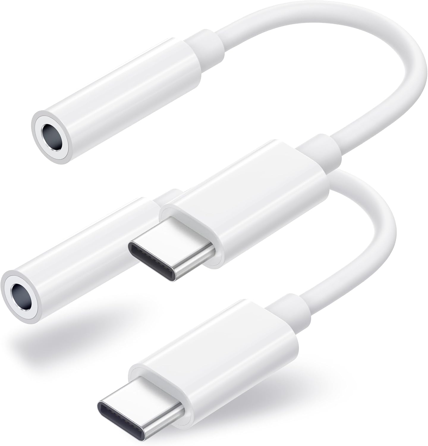 Duyasurs 2 Pack 3.5mm 17/16/15 Pro/15 S21-24, 7/6/5 USB C to Headphone Jack Adapter, USB C to Aux Audio Dongle Cable