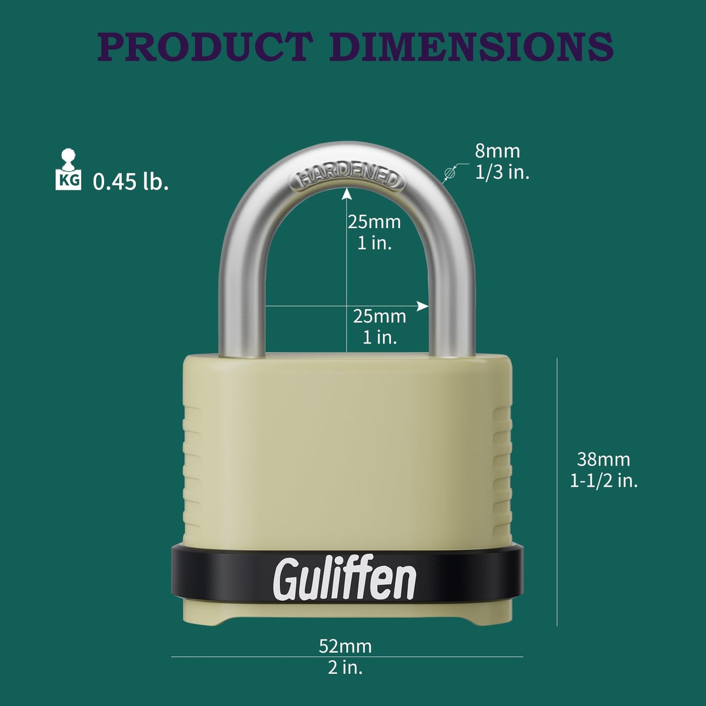 Guliffen Outdoor Combination Lock, Heavy Duty Weatherproof Combination Padlock, 4 Pack Resettable Combination Lock for Locker, Shed, Garage, Gate, Fence