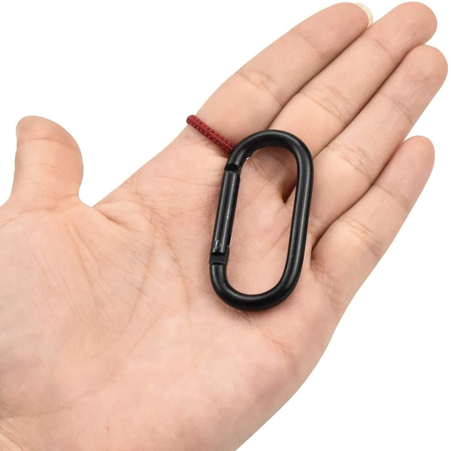 VICDUEKG 10 Pcs Carabiner Clips Locking Carabiners Aluminum Heavy Duty Chain Connector Keychain Snap Bag Hook for Climbing Outdoor Camping Fishing Hiking Securing Pet Home Hammock, Black