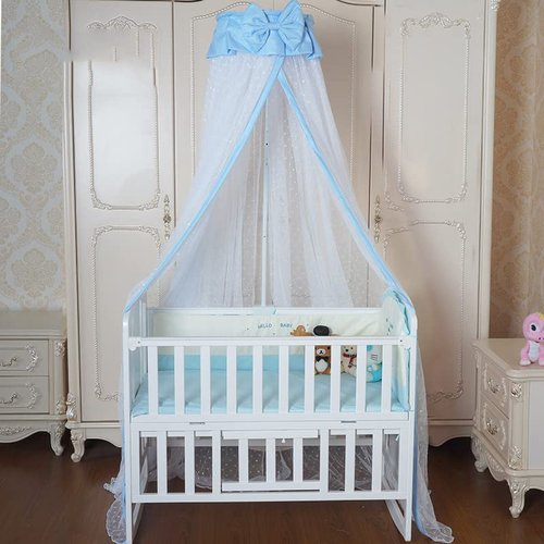 Joylife Baby Netting Baby Toddler Bed Crib Dome Canopy Netting (Blue)