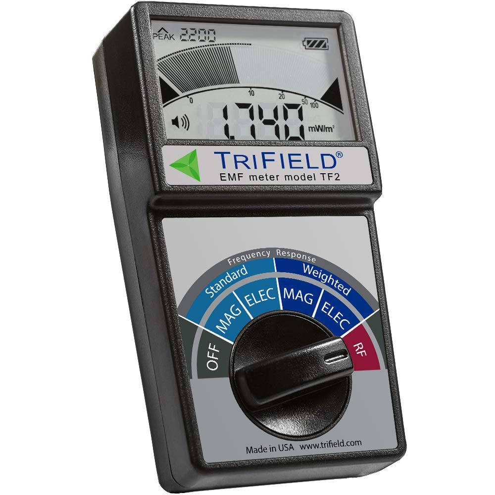 TriField EMF Meter Model TF2 – Made in USA - #1 Worldwide Handheld EMF Detector for Magnetic/Electric/Radio Fields with Unlimited Free Support in the U.S. to Help Solve Your EMF Problems