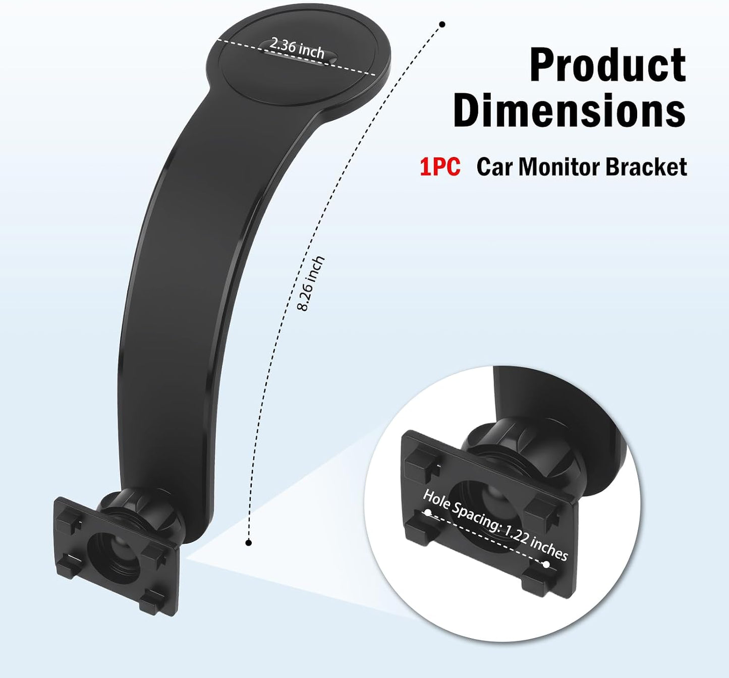 YGDMD 2026 360 New Backup Camera Monitor Mount,Car Backup Camera Mount with Swivel Ball Head & Bendable Arm,Strong