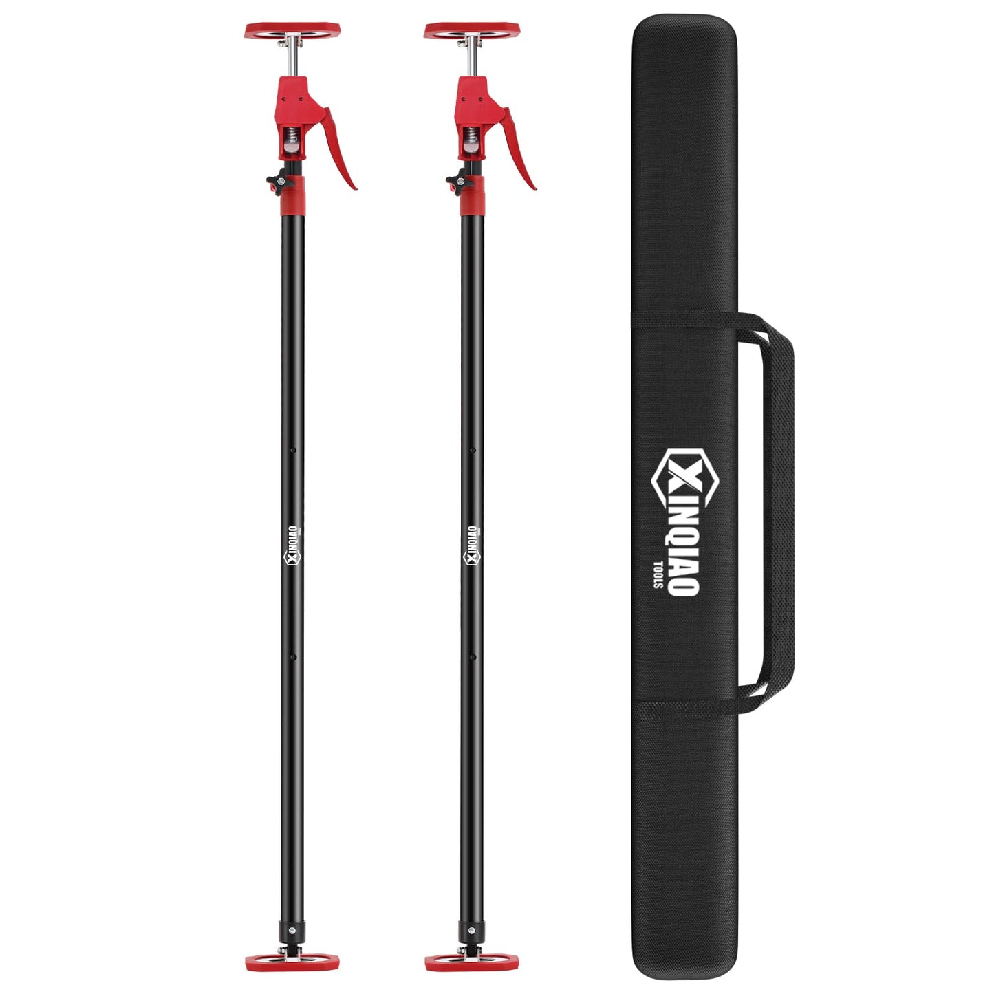 XINQIAO Third Hand Tool Support System, Premium Steel Support Rod with 154 LB Capacity for Cabinet Jack, Drywall Jack & Cargo Bars, 49.2in-114.2in Long, 2 PCs