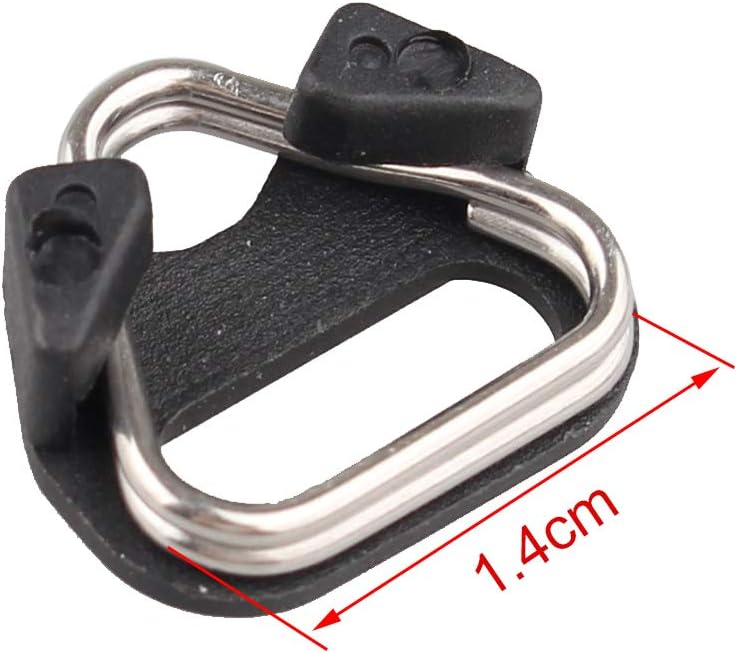 Futheda 4PCS (2 Stainless Steel Lug Ring Camera Strap Triangle Split Ring Hook Adapter + ABS Protector Plastic Cover