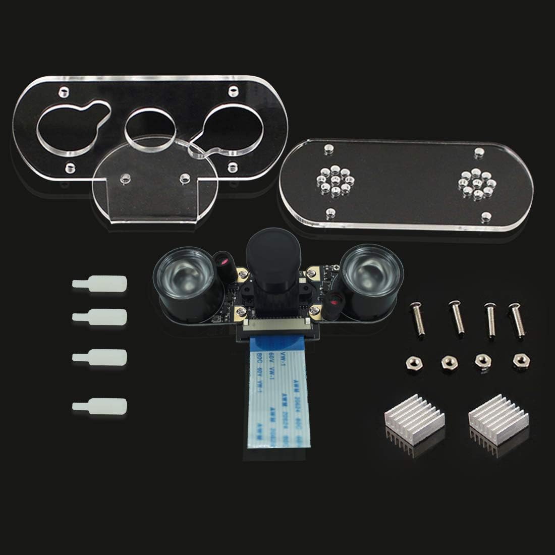 DEVMO 4B 5MP OV5647 1080p 2/3 3 3 /4 Raspberry Pi Night Vision Camera Module Adjustable-Focus Webcam Video Compatible