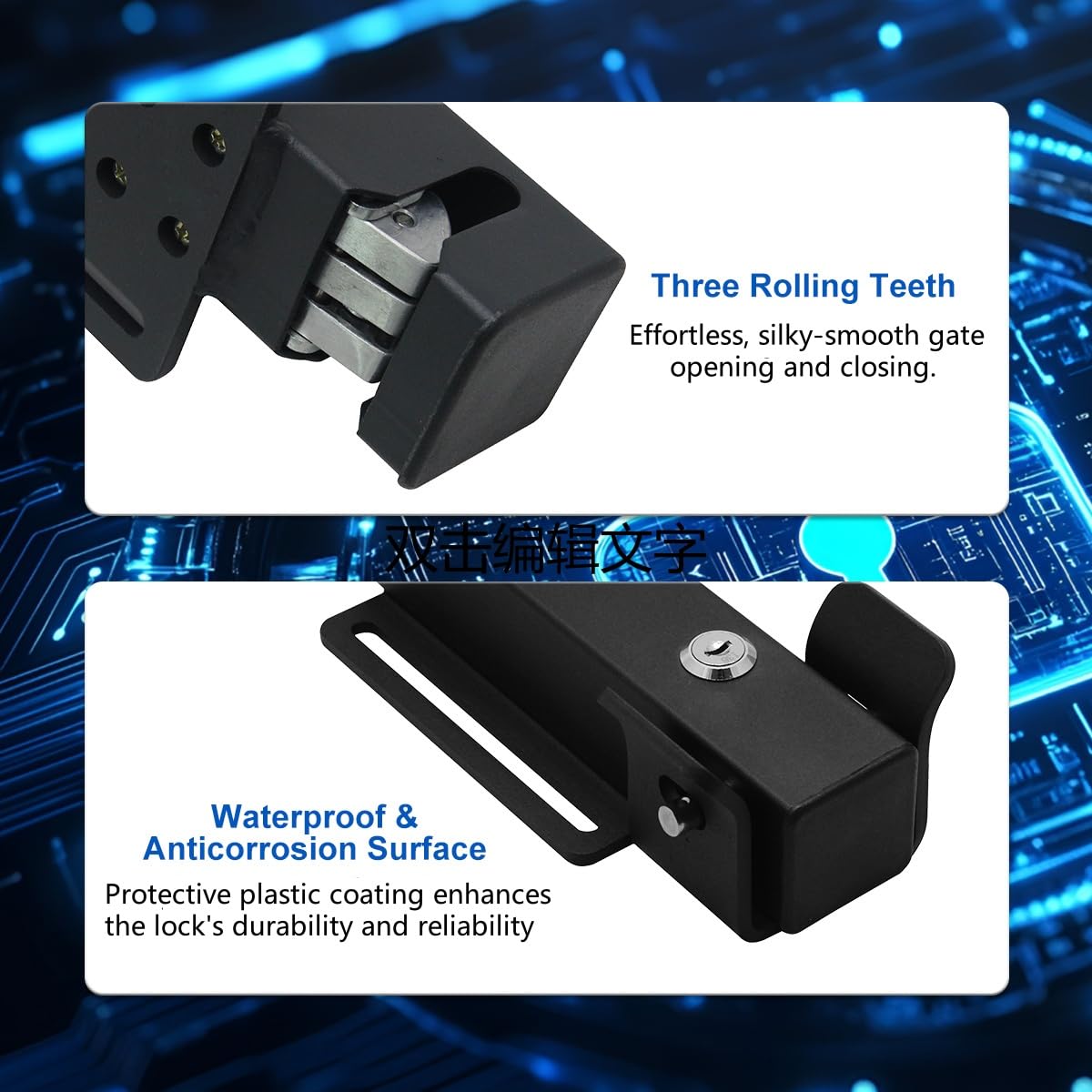 Universal Automatic Electric Gate Lock for Swing Gate Opener Gate Operator System Device Safe Security Gate Lock 12/24V DC, Compatible with Mighty Mule, JUJIANG, Topens, CO-Z, X X-House - Model GS-01