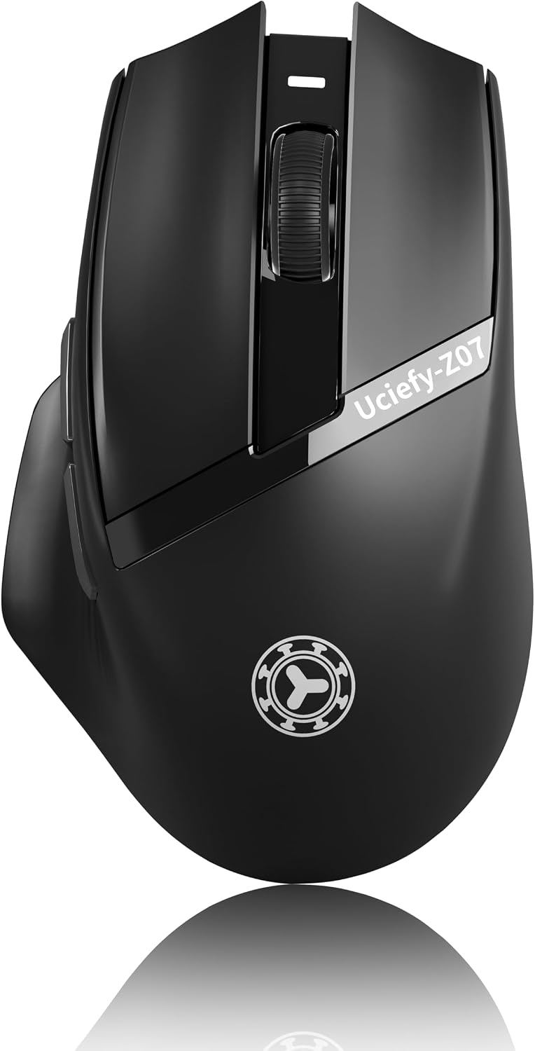 Uciefy Z07 (2.4G+BT5.1) Bluetooth Wireless Mouse, Dual Mode Bluetooth Mouse, USB C Rechargeable Mouse with Charging
