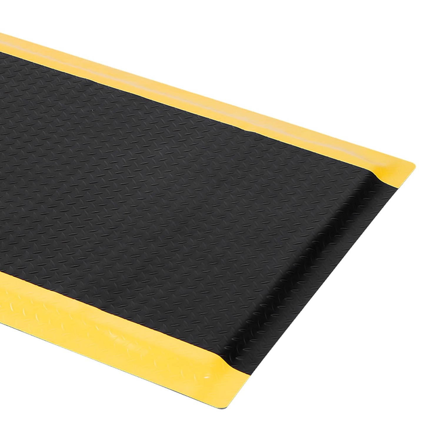 GOOFCXO 3 x 5 FT Anti Fatigue Mats Industrial 15/16 Inch Thick Soft Sponge Ergonomic Mat Durable Heavy Duty Diamond Plate Work Mat for Standing Non Slip Industrial Grade Floor Mat for Leg & Back Pain