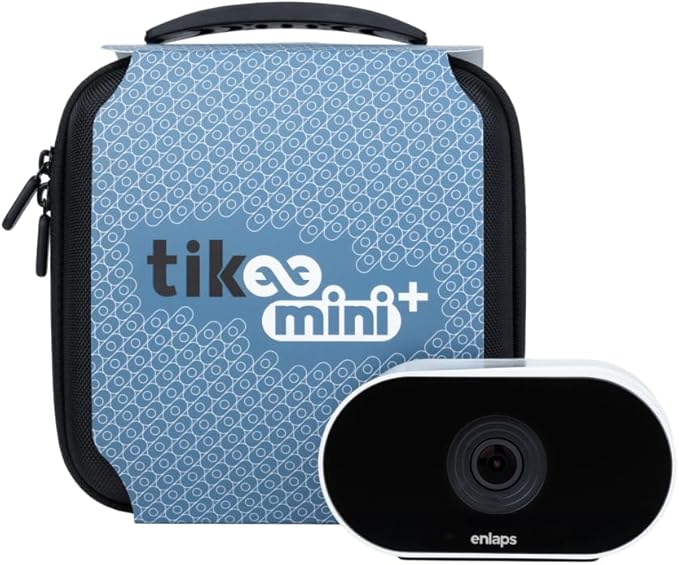 Enlaps Tikee mini+ - 12MP 4K Autonomous Timelapse Smart Camera, 120° Wide Angle, 4G/LTE WiFi, Remote Monitoring, IP66, Ideal for Renovation, Indoor & Outdoor, Waterproof Connector