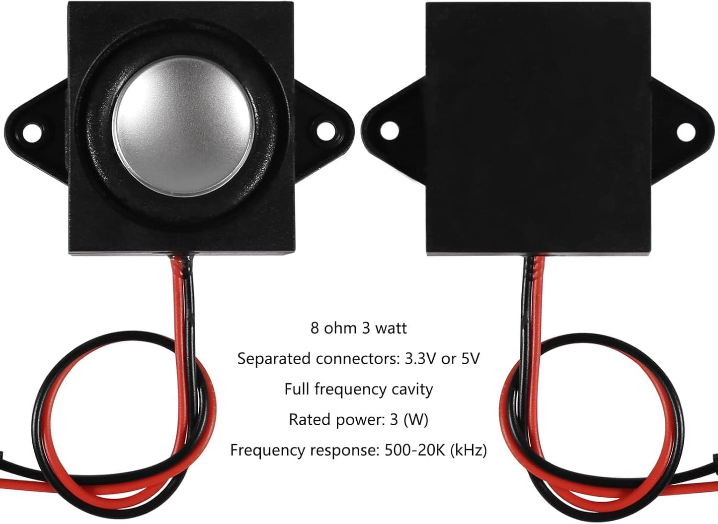 JUZITAO 4PCS 3 8 3.3V 5V Loudpeaker Watt Ohm Single Cavity Mini Speaker Full-Range Cavity Mobile Portable Advertising