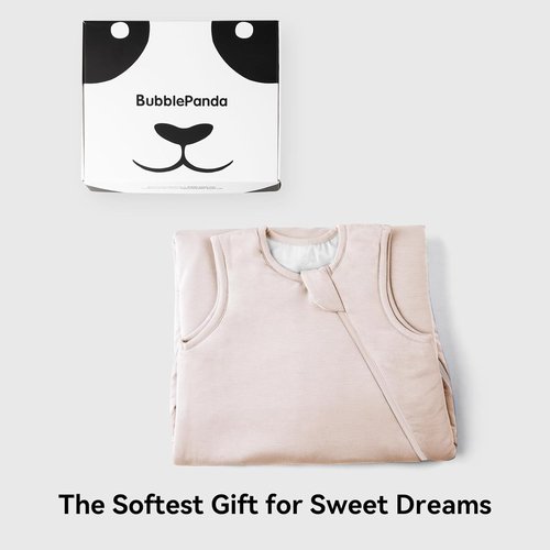 BubblePanda Bamboo Sleep Sack - Soft 2-Way Zipper Toddler Blanket for 6-12 Months (1.0 Tog)