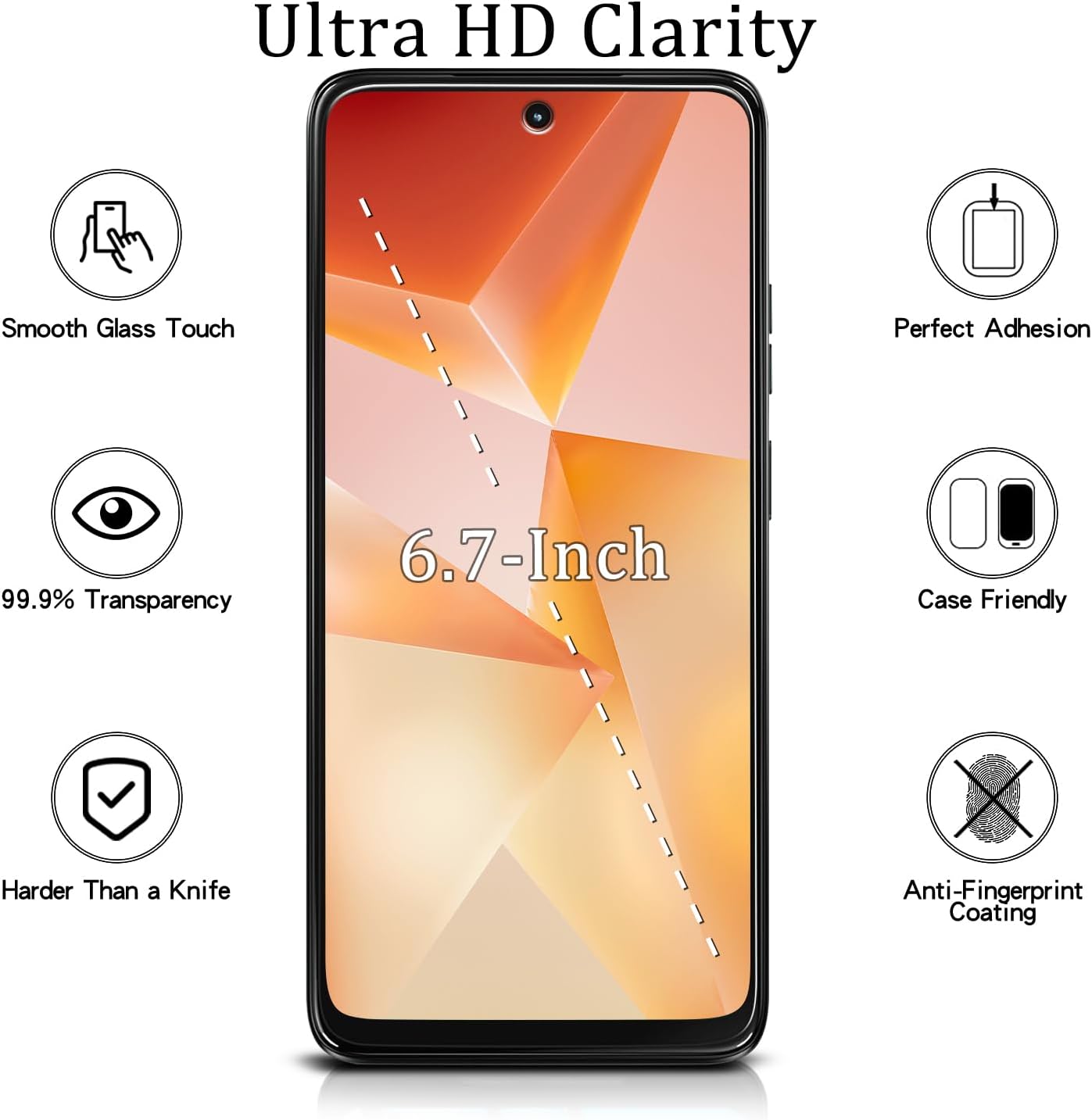 [2-Pack 5G 2025 9H MAYtobe Screen Protector for Moto G Tempered Glass, Hardness, Anti Scratch, Easy to Install