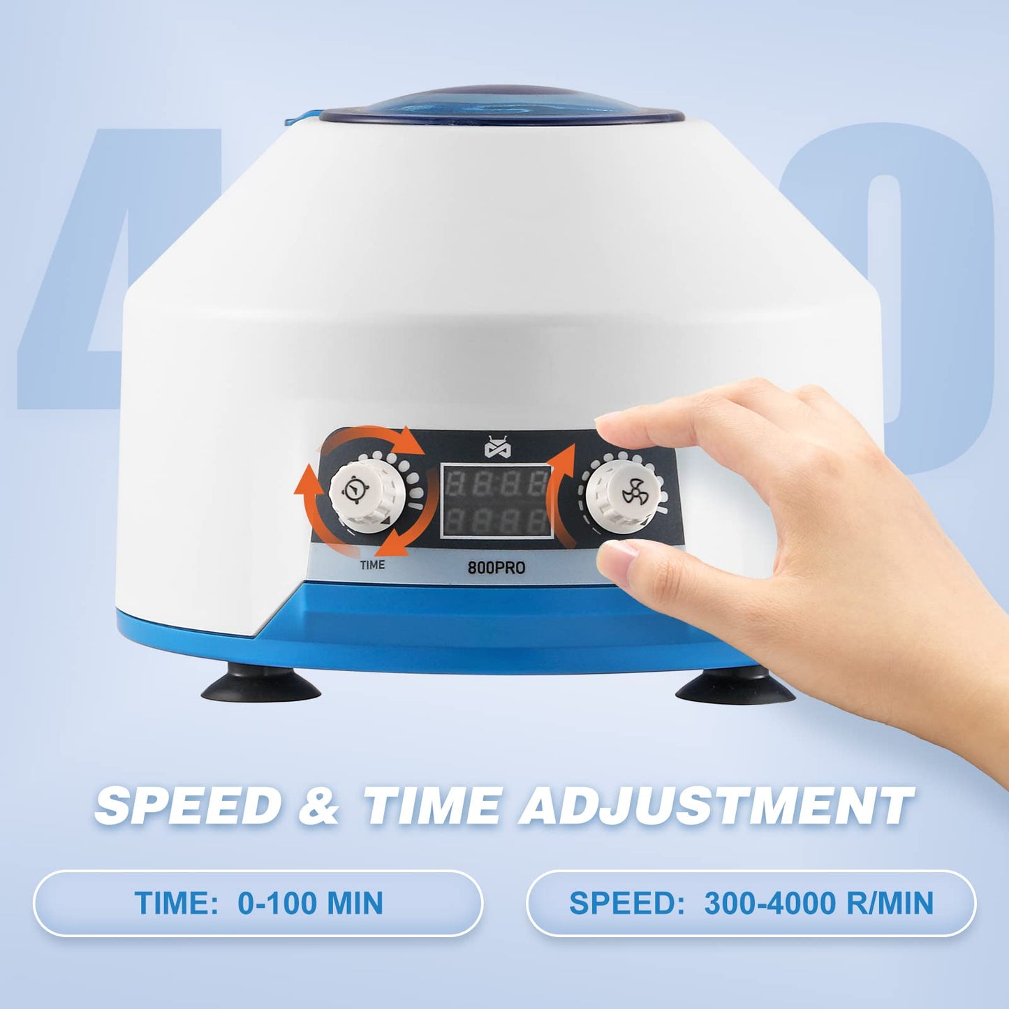 Mxmoonant Lab Centrifuge Machine, 300-4000RPM|15mlx6 Capacity|0-100min Timer Electric Benchtop PRP Centrifuge with Digital Display 110V