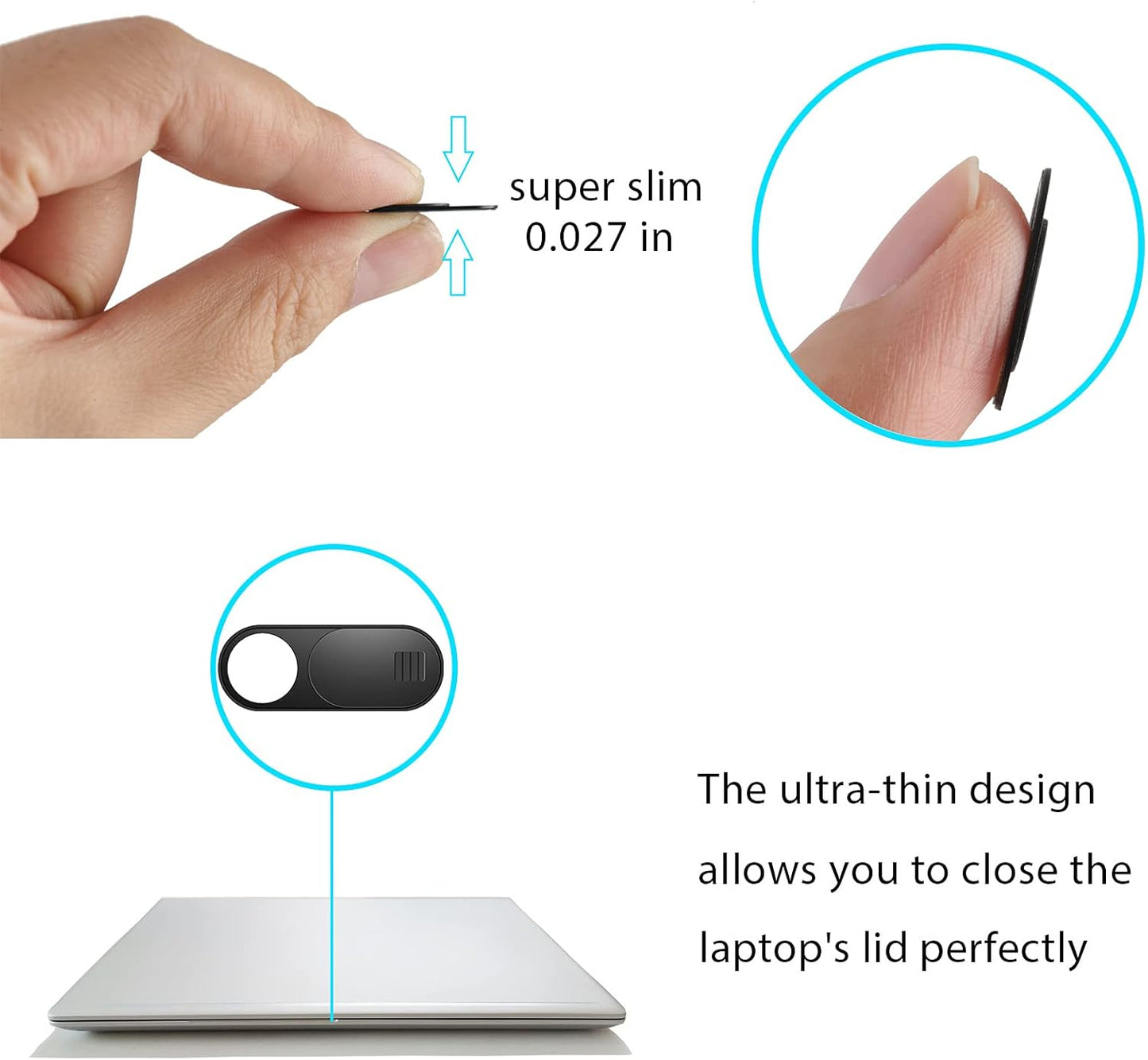 ZUCUCUC 12 Pack Laptop Camera Cover Slide, Webcam Cover, Phone Camera Cover, Ultra-Thin Computer Slide - Fits Most