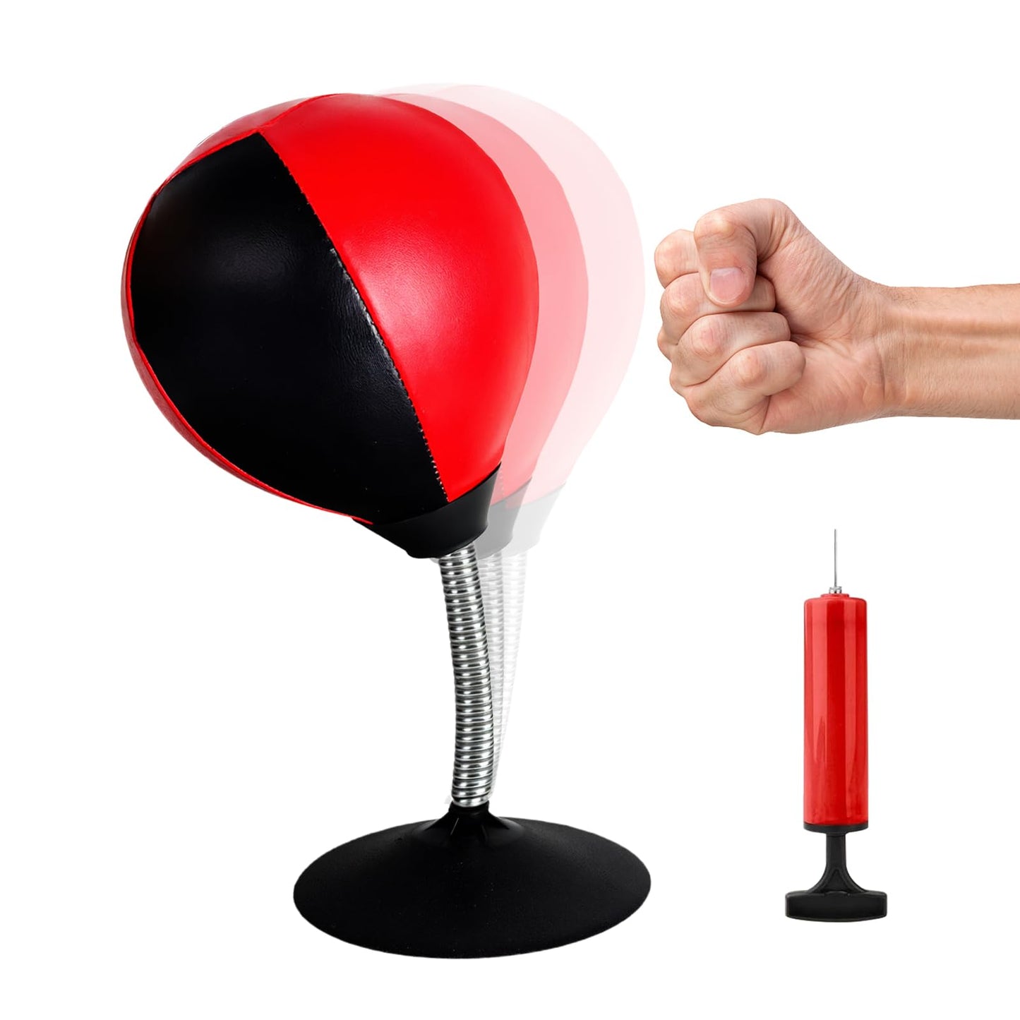Desktop Punching Bag for Desk, Stress Relief Ball with Suction Cup for Office and Home, Funny Gag Gift for Boss Coworkers Friends, Mini Desktop Boxing Stress Relief Product for Adults