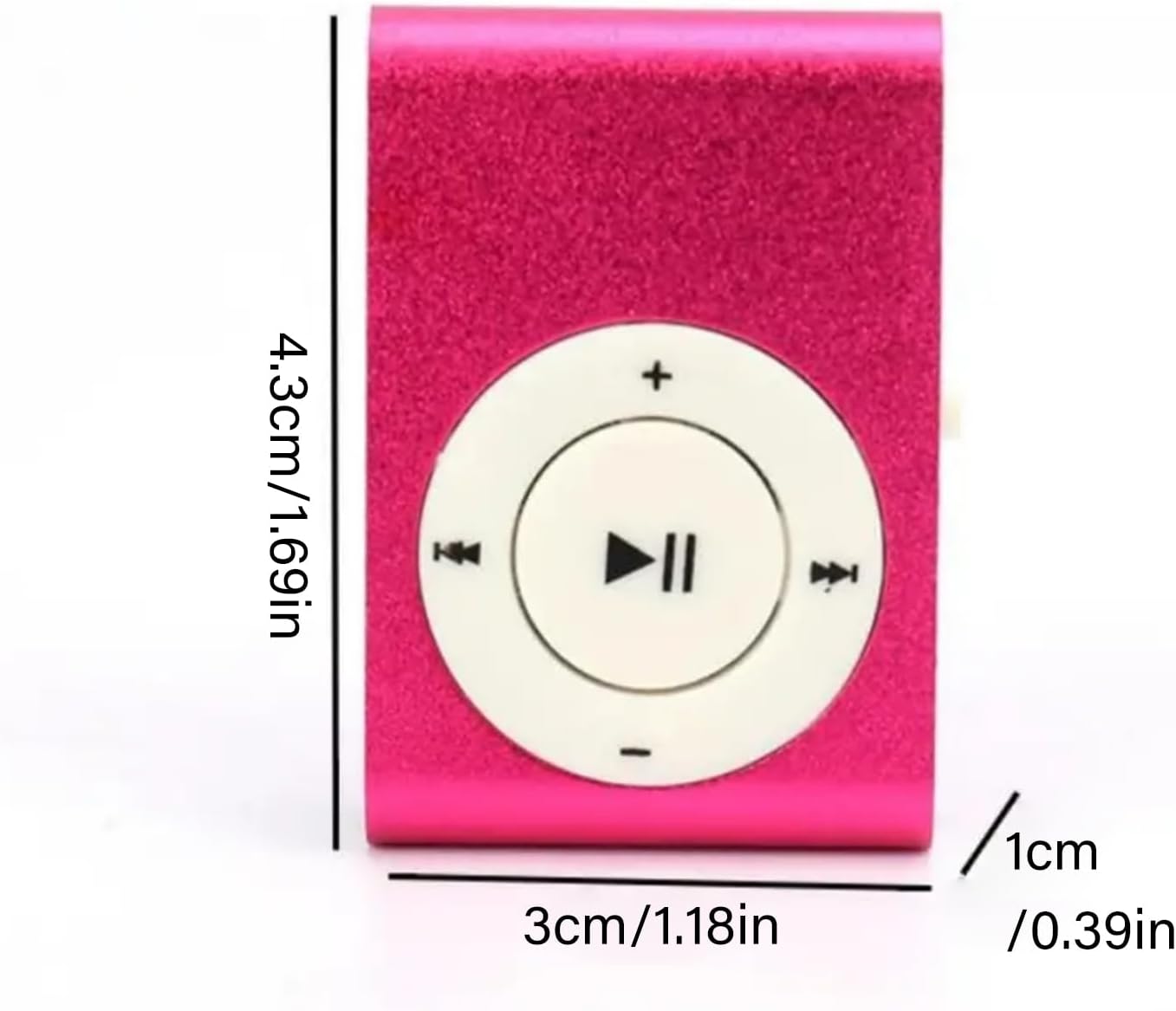 JINPIAOPIAO MP3 Clip On Player with Expandable Memory Slot High Fidelities Sound Builtin Battery for Music On The Go