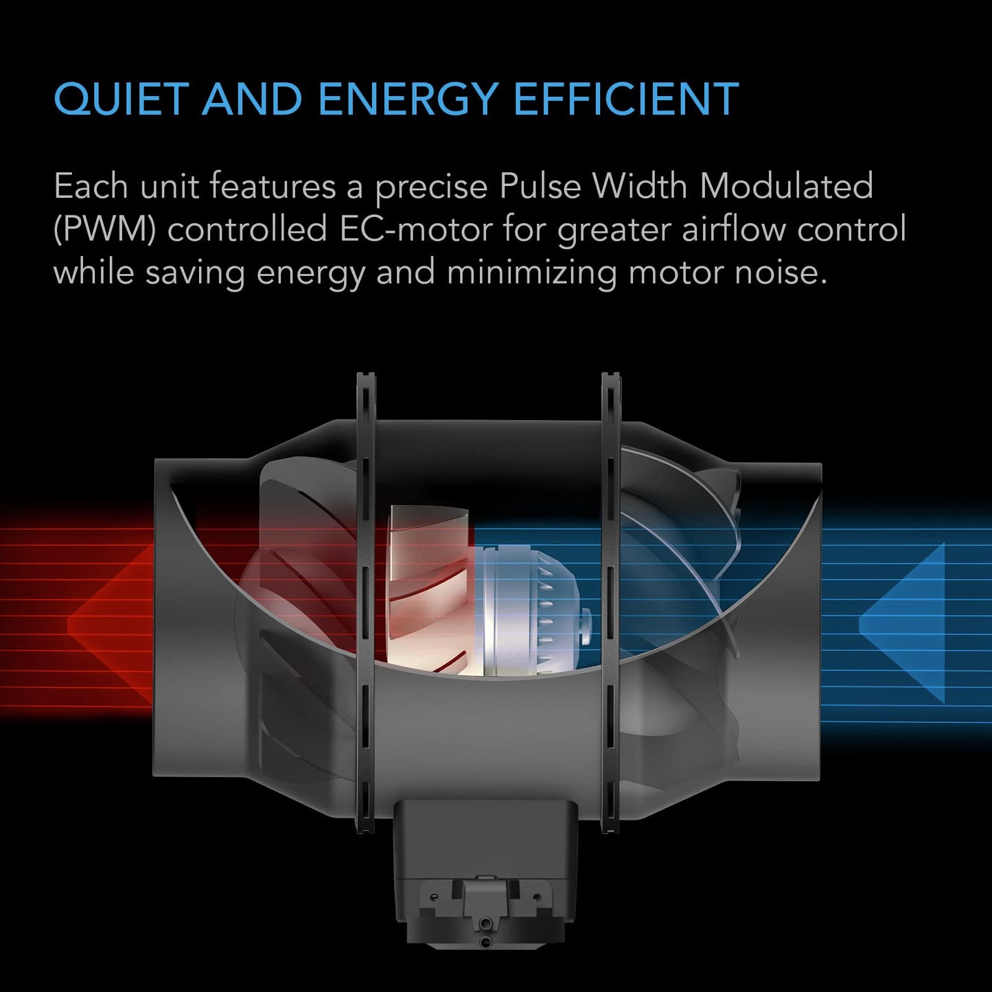 AC Infinity Automatic Duct Fan 4", Inline Fan with Differential Pressure Switch, Air Vent Booster Fan for Industrial HVAC Ducting Ventilation Exhaust Systems