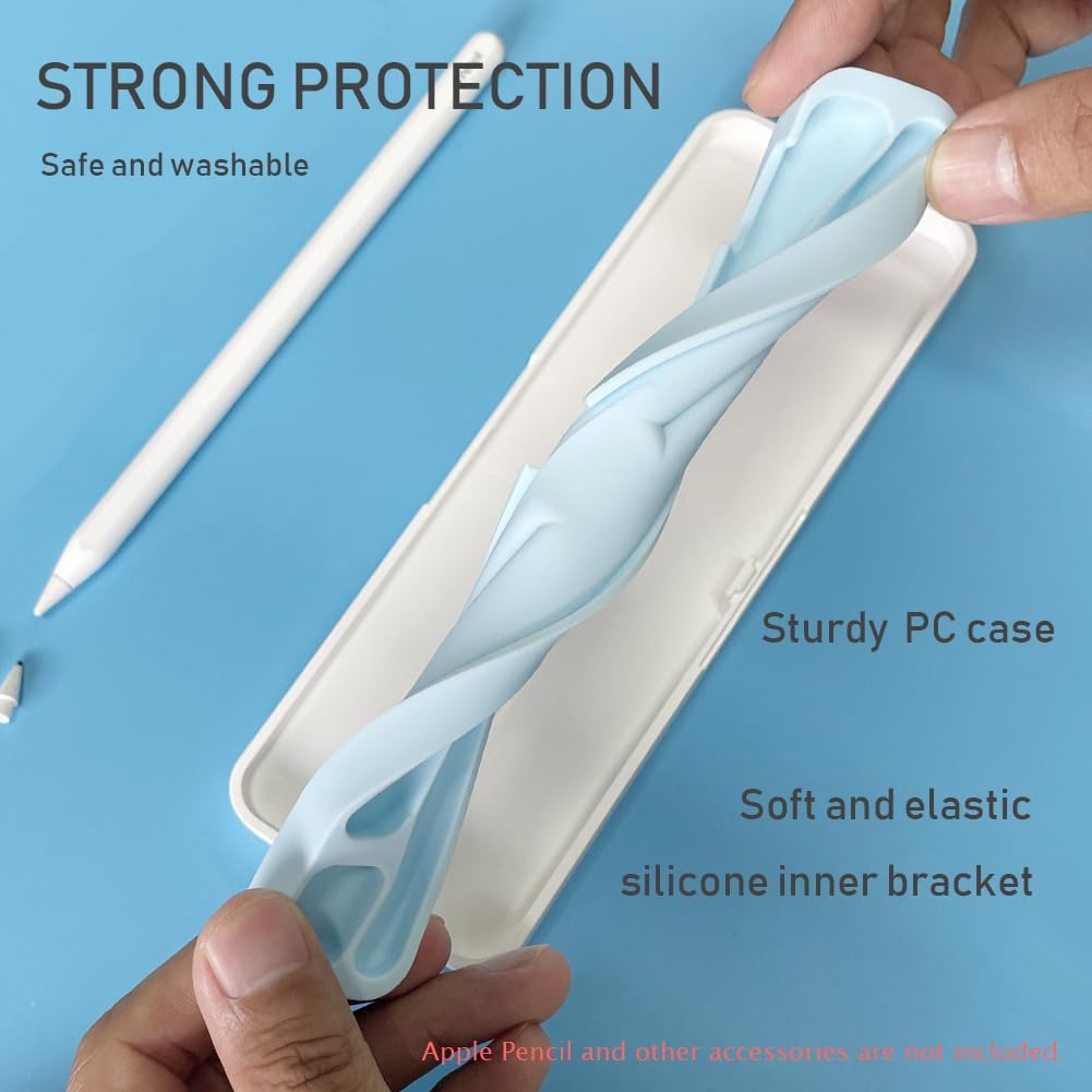 SIXFU 1st/2nd Portable Electric Device Cover for Apple Pencil Generation, Storage Case Accessories with Silicone Inner
