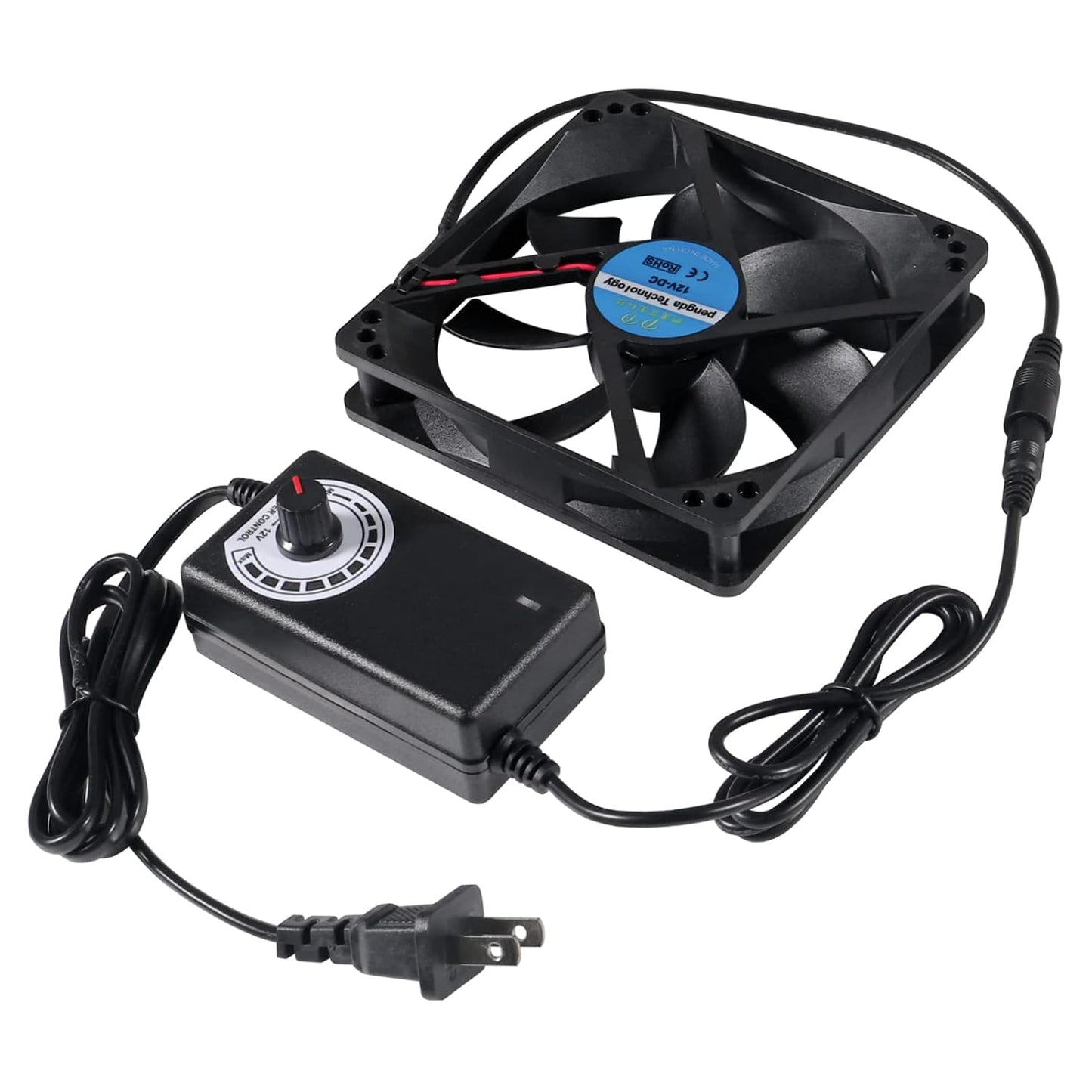 2pcs 120x25mm 110V 220V 3 12V Blower Cooling Fan AC Powered Cooling Fan Dual-Ball Bearings to Speed Controller Fan