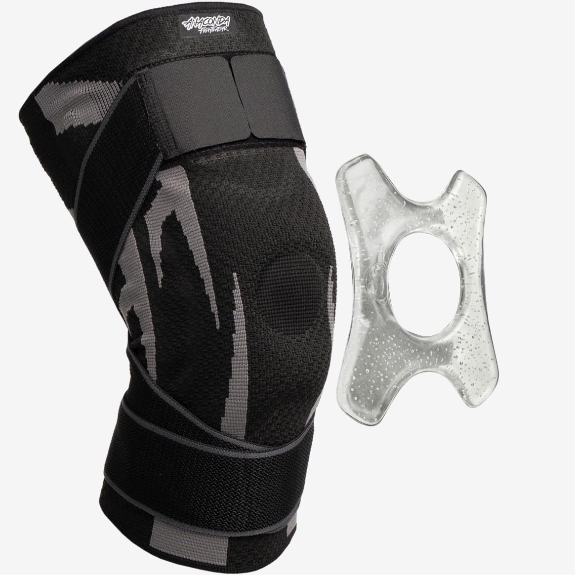 Anaconda Fightwear Stabilizer Knee Brace (Large) - Compression Support Sleeve with Spring Stabilizers for Shock Absorption & Joint Health - Fits Left or Right Leg - Ideal for Athletes - 2 Pack