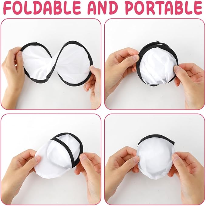 Foldable Flying Disc or Fan Folding Pocket Discs Set Folding Flying Beach Party Favors for Teens Summer Outdoor Activity Flying Fan for Birthday Party Halloween Christmas