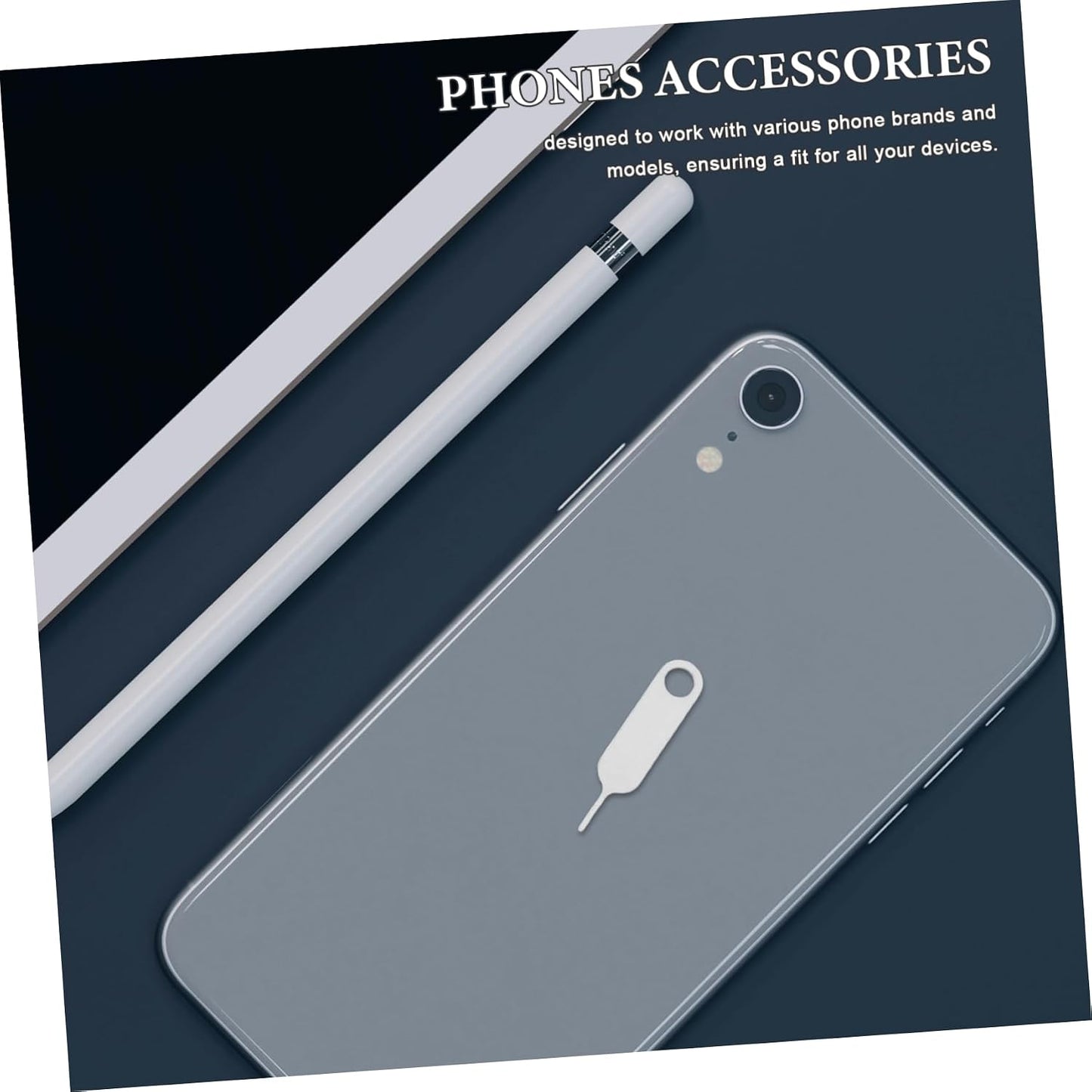 500pcs Gadpiparty Mobile Phone Sim Card Ejector Tool Durable Stainless Steel Pin for Removal Compact Design