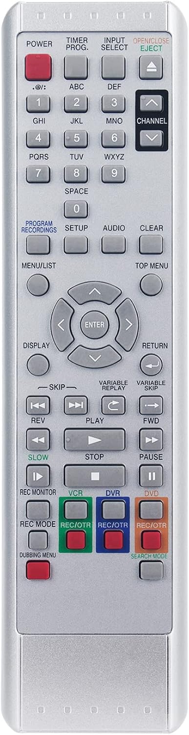 ZdalaMit NB308 NB308UD EWH100F Replacement Remote Control Applicable for Emerson HDD DVD Recorder VCR Combo