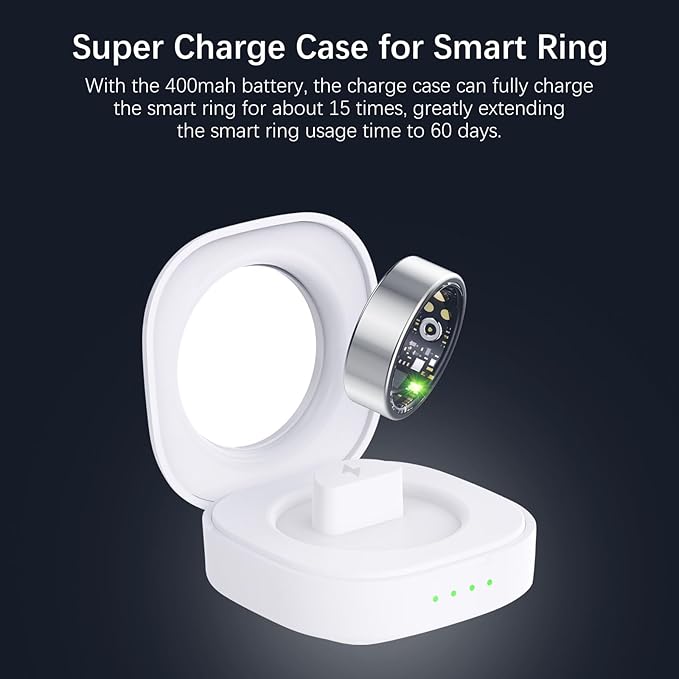 Smart Health Rings for Women Men, Fitness Tracker with Heart Rate, Blood Oxygen, HRV, Sleep Tracker, Step Tracker, No Subscription Fee, IP68 Waterproof Smart Ring for iphone & Android (Silver 10#)