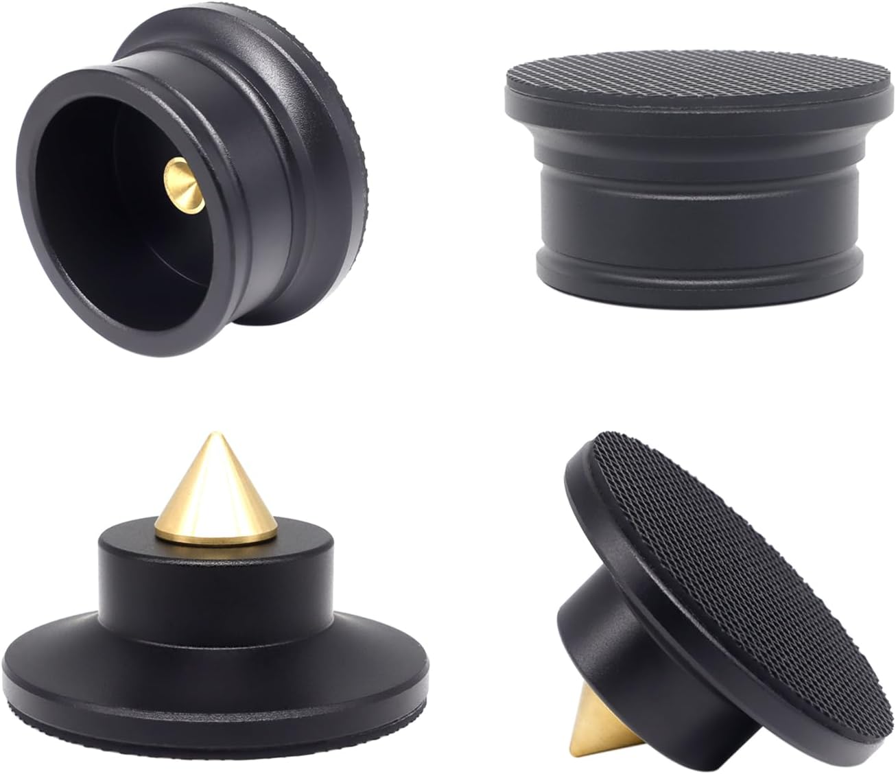 Evaty 4 Pcs Audiophile Speaker Isolation Spikes for Turntable Amp CD DAC Recorder.Speaker Resonance Reducer