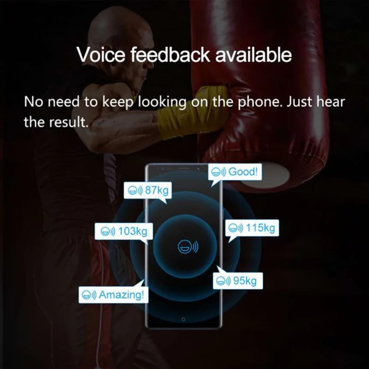 Lubeby Smart Punch Power Meter - Boxing Strength Analyzer with App, Max Force Measurement in Lbs/Kg for Home Gym, MMA Training, Fitness Enthusiasts