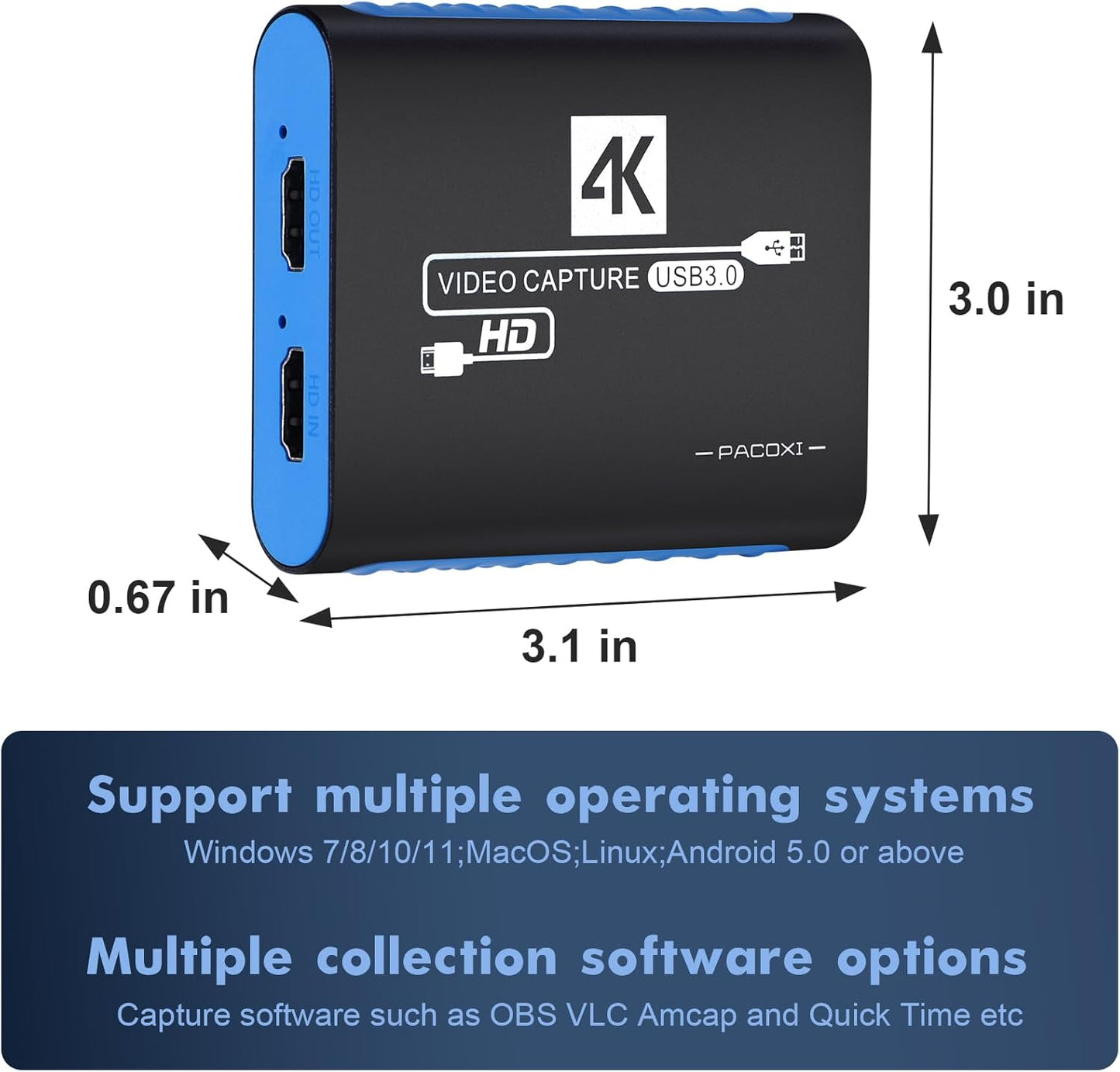 SUDTREEV 2, 1, PS4, PS5, USB3.0 1080P 60FPS 4K@30Hz Capture Card for Nintendo Switch Switch OLED, Steam Deck, Xbox