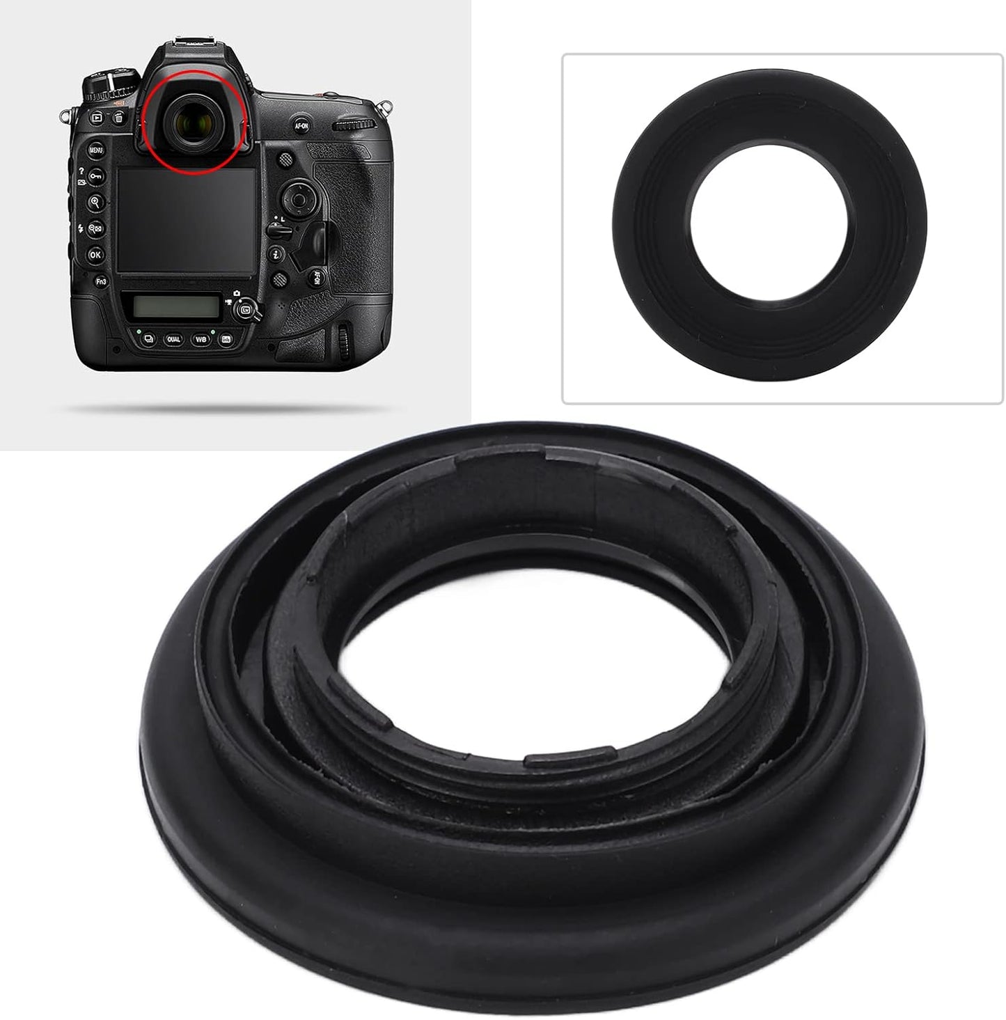 Rubber ViewFinder Eyecup, Easy Installation, Highend Compatibility, Scratch and Wear Protection, Ambient Light