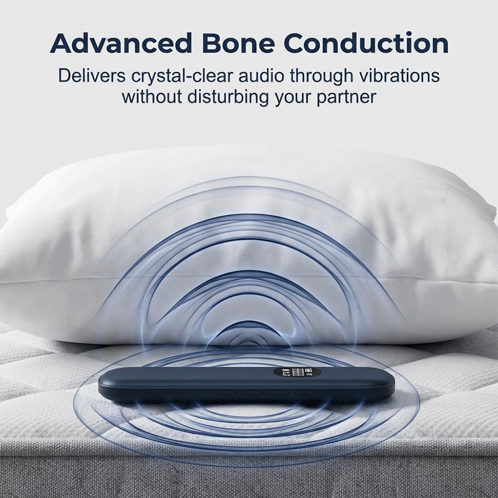 2026 11 Bone Conduction Speakers, New Under Pillow Bluetooth Speaker for Sleeping | Private Sleep Speaker with White