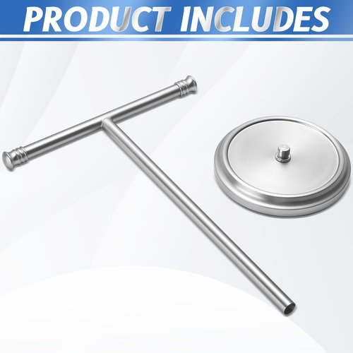 Hand Towel Holder Stand, Free Standing Towel Rack Stand with Stainless Steel Base, Rust-Proof Towel Bar for Bathroom Kitchen Countertop (Brushed Nickel)