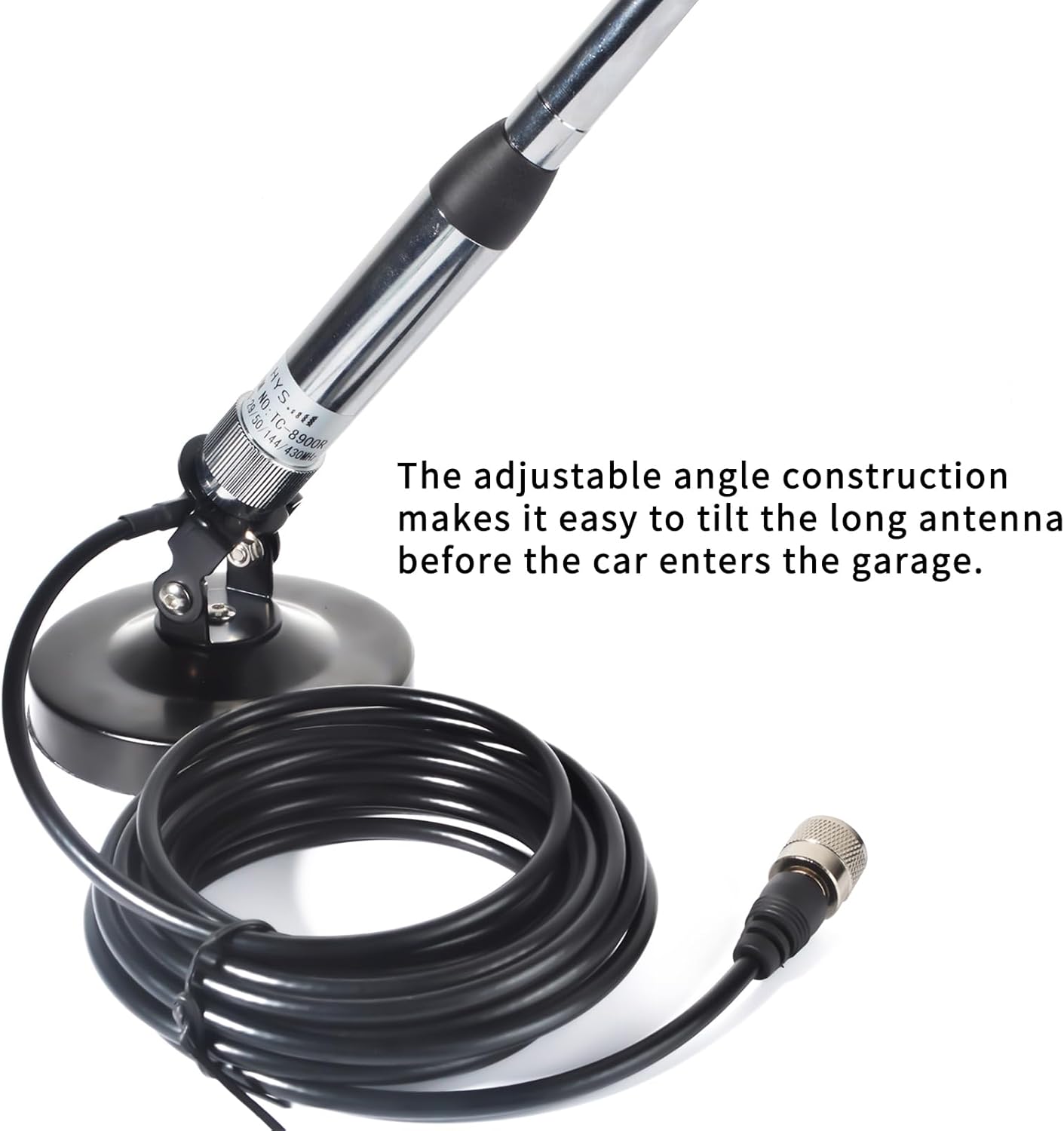 TWAYRDIO 180 10CM/4 Inch Angle Adjustable Radio Antenna Magnetic Mount Base for Car Mobile Transceiver
