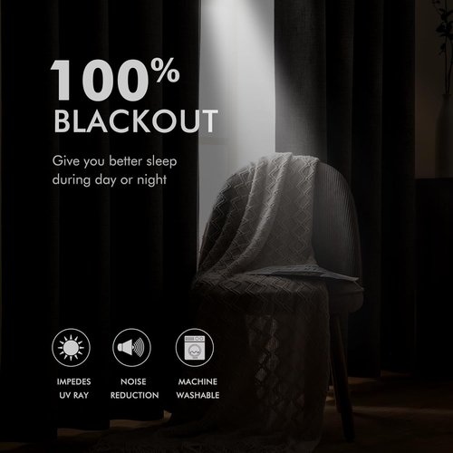 MIULEE Blackout Thermal Insulated Curtains - Linen Texture Sage Green Drapes | 52x120 Inch (2 Panels)