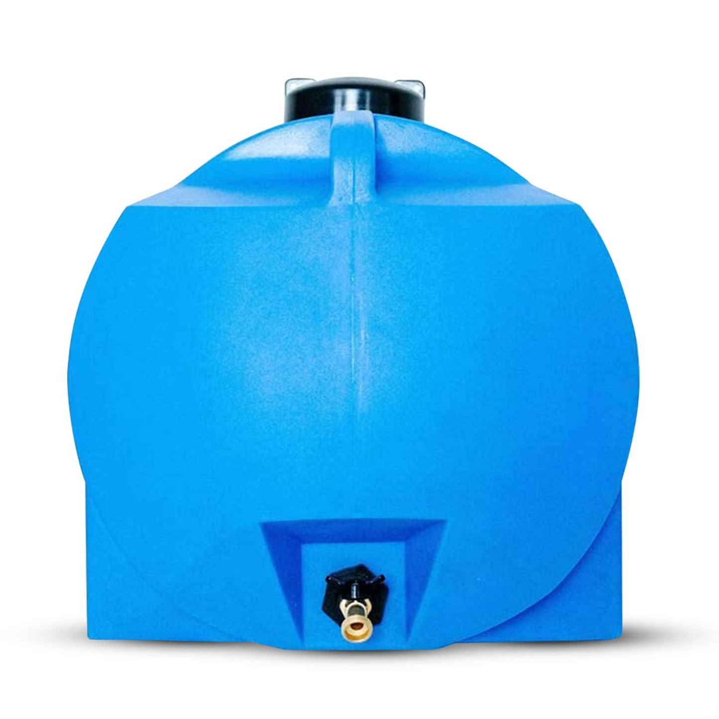 WaterPrepared Portable Water Tank, Plastic Handle & Hose Spigot, 35 Gallon, Blue - Heavy-Duty Beverage and Hydration Dispenser for Outdoor and Camping Trip