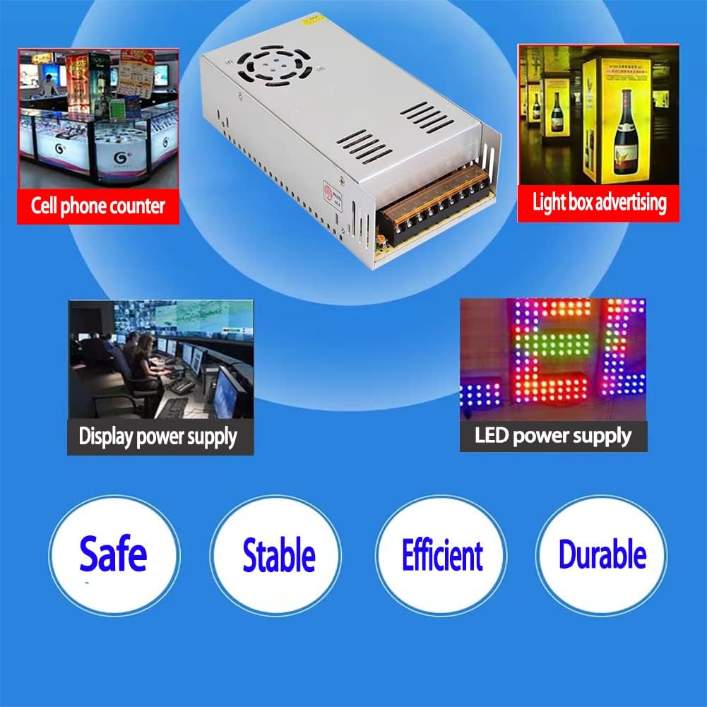 QL-LINRUN 360W 12V 30A 110V 220V 12V 3D Switching Power Supply, Universal Regulated Switching Mode Power Supply (SMPS)