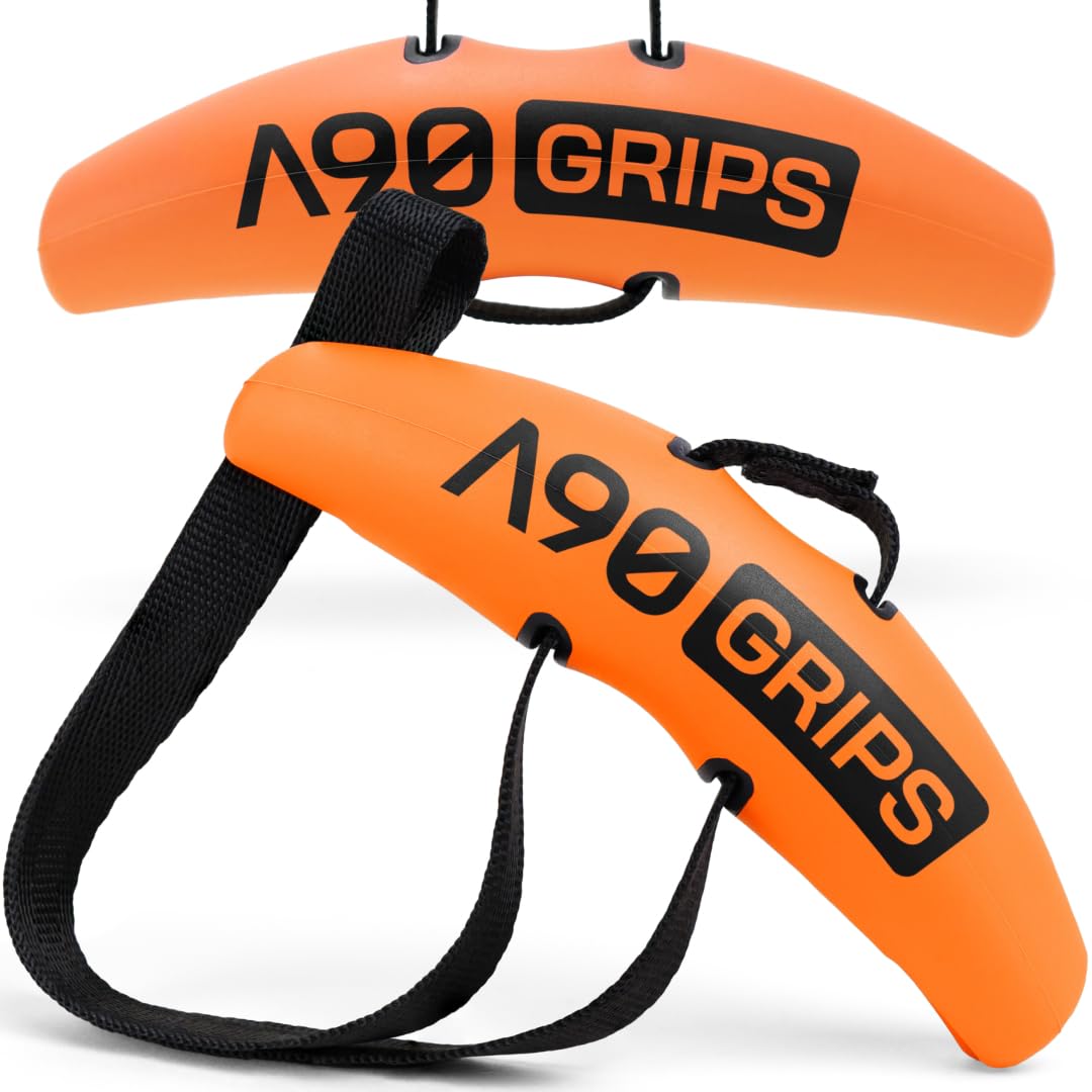 Angles90 Grips - The Original Gym Pull Up Grip Handles | Gym Handles - Lat Pulldown Attachments - Perfect Grips for T-bar Row, Cable Machine, D Handle - Grip Strength Trainer - Gym Equipment - Lat Bar