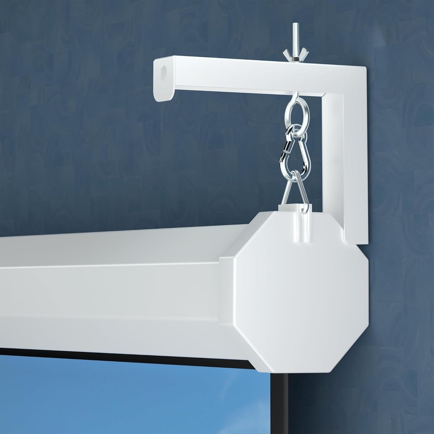 XINLEI 6 inch 66 lbs, PRL003W Universal Projector Screen Wall Mount L-Brackets Hanging Ceiling Mount, Adjustable