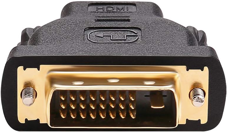 DTECH 4K 1080P DVI to HDMI Adapter DVI Male to HDMI Female Bi-Directional DVI-D Port Converter Gold Plated Connector