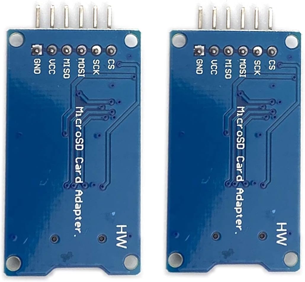 Kiro&Seeu 2pcs 6-pin Micro SD Card Module Storage Board TF Card Memory Adapter Reader Module SPI Interface Compatible