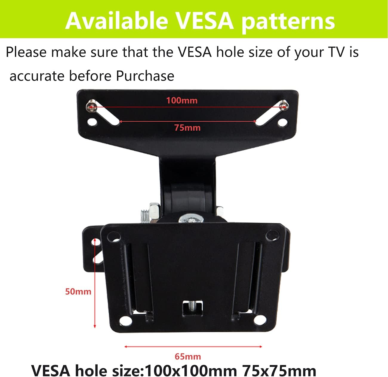 Tengsun 14-27 Inch Screens,75 100 40lb (14''-24'') Wall Mount TV Monitor Bracket with Tilts and Extends for Most LED