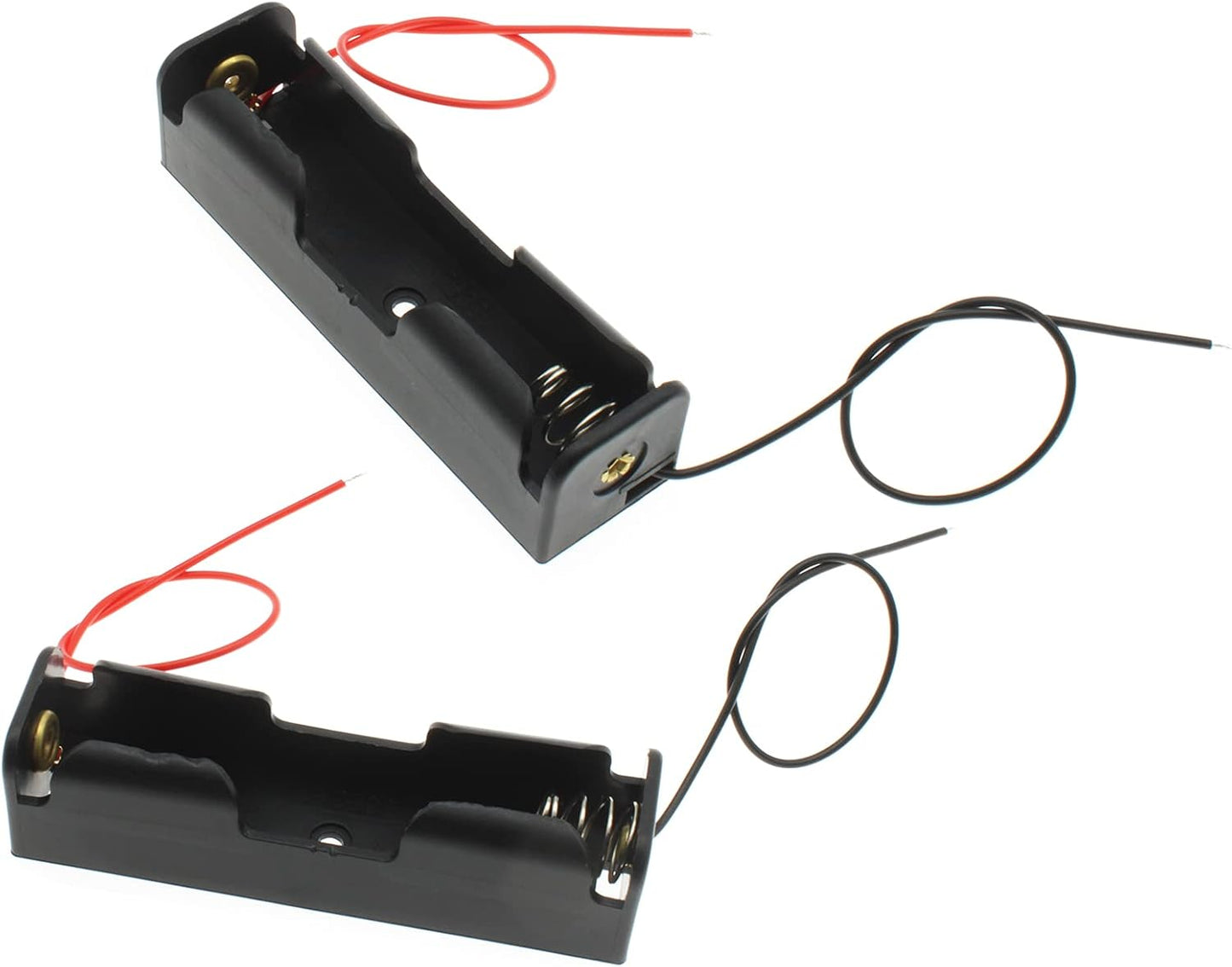 LBTODH 2PCS 18650 18650 3.7V Battery Holder with Lead Wire Bundle Battery Holder DIY Battery Storage Boxes Black