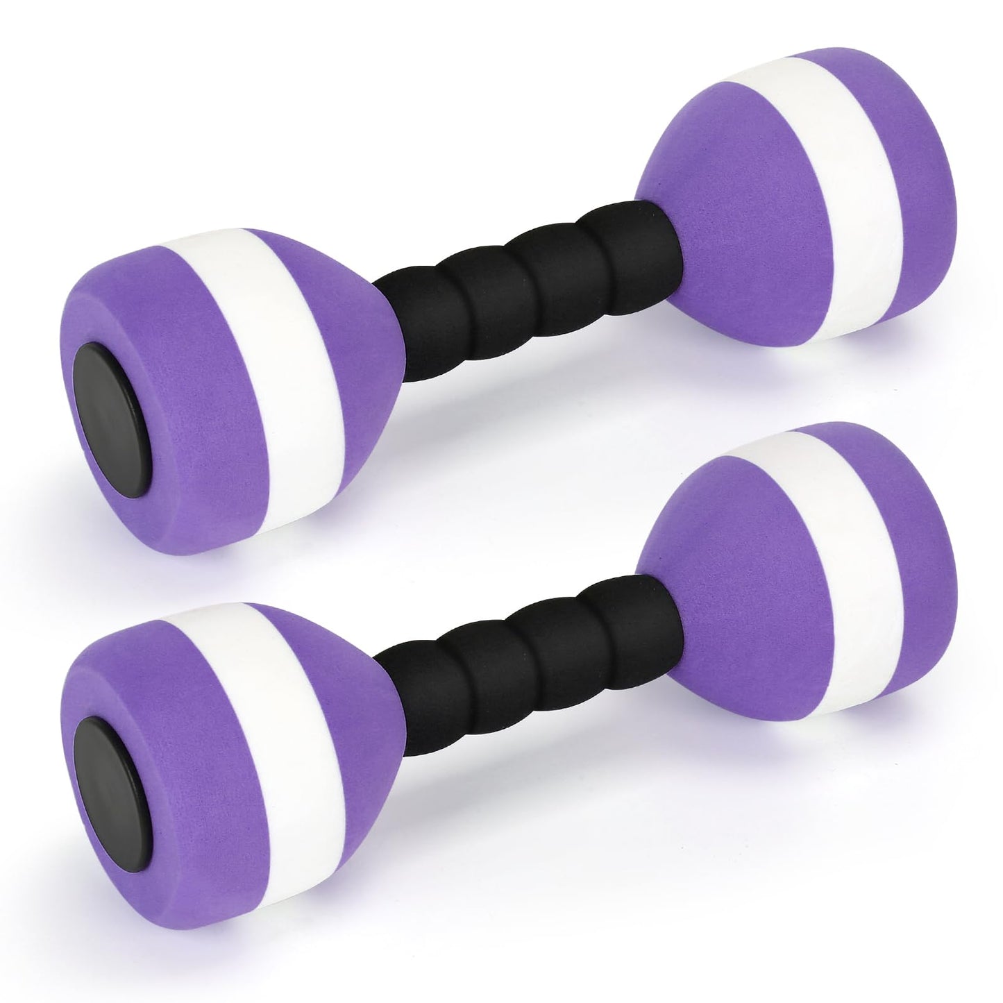 Carperipher Aquatic Dumbells,2Pcs Foam Water Weights Aerobic Exercise Fitness Equipment Dumbbells, Pool Resistance Swimming Training for Men/Women Weight Loss, Beginner Swimming Training (Purple)